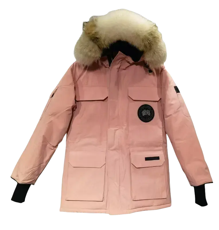 Canada Goose Down Jacket - Pink Fur Hood Parka — listing image