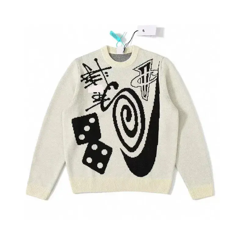 Stussy Sweater - Cream Dice Knit — listing image