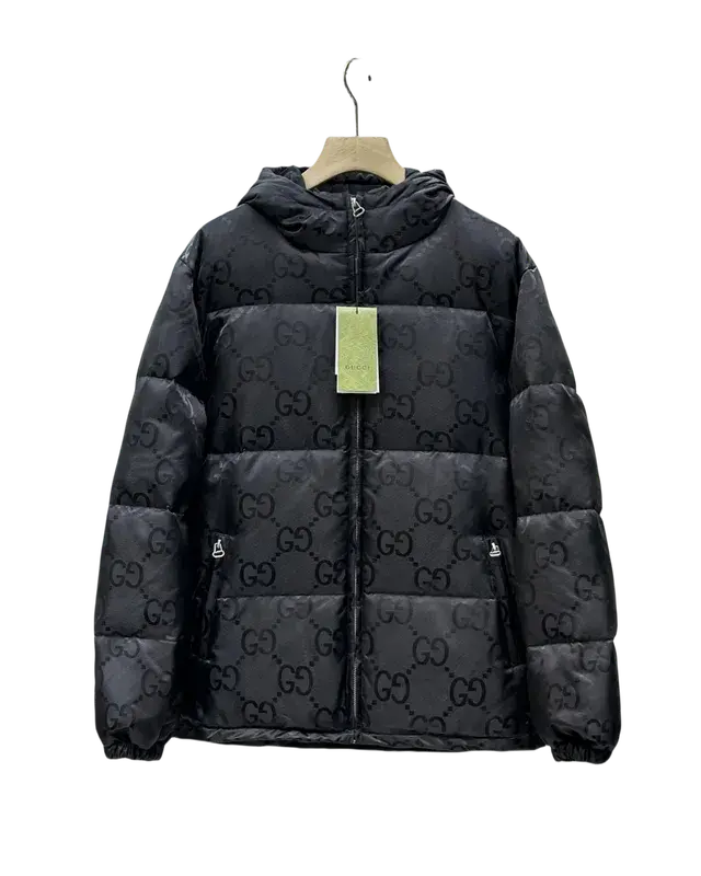 Gucci Down Jacket - Black GG Puffer — listing image