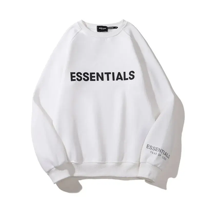 Essentials Hoodie - White 3D Logo — listing image