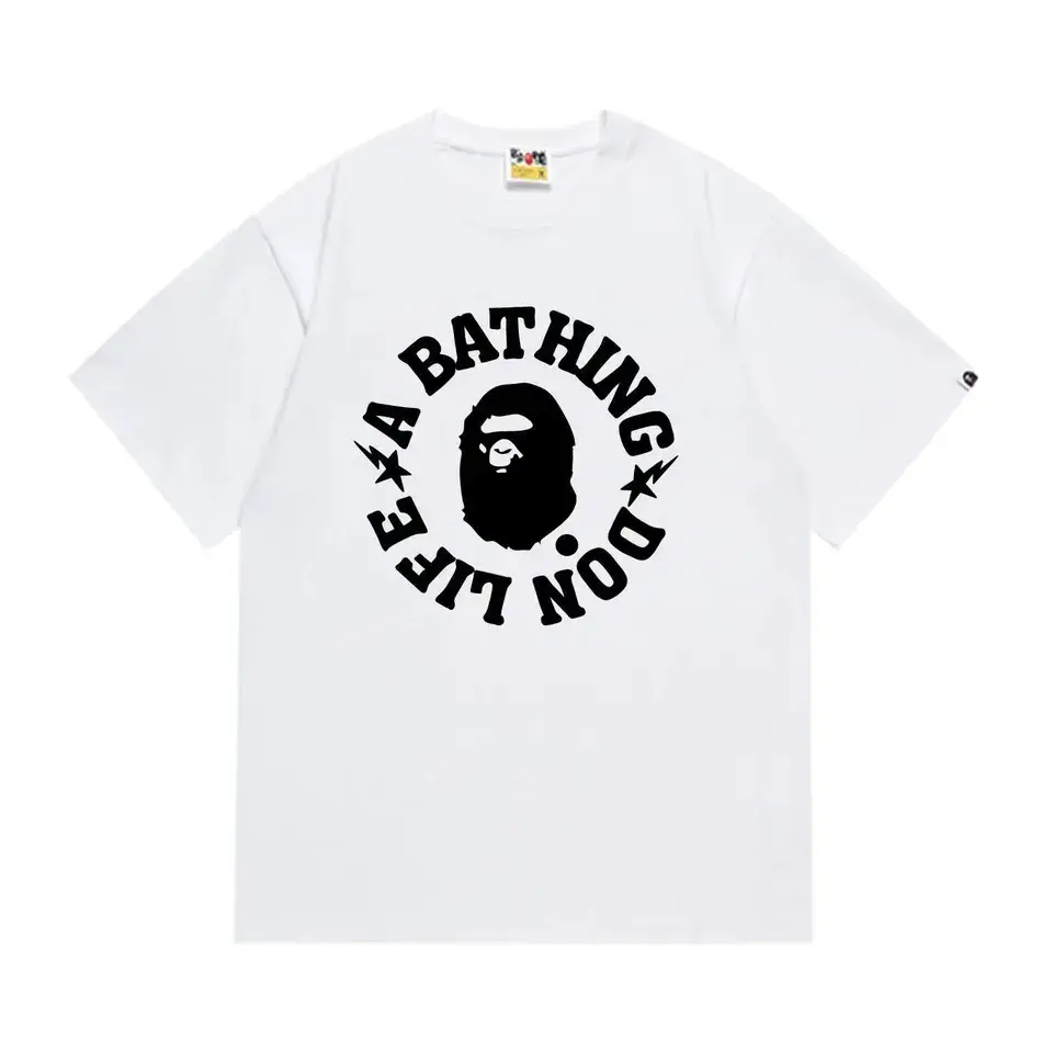 Bape Tee - White Ape Head Circle — listing image